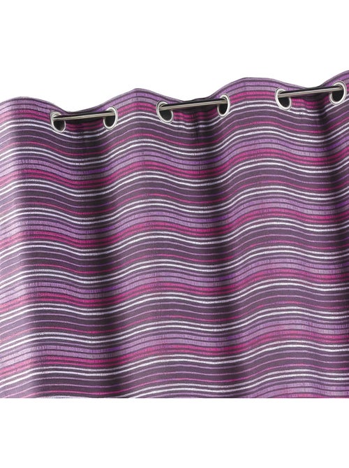 Rideau jacquard isolant à fines rayures - Kiabi