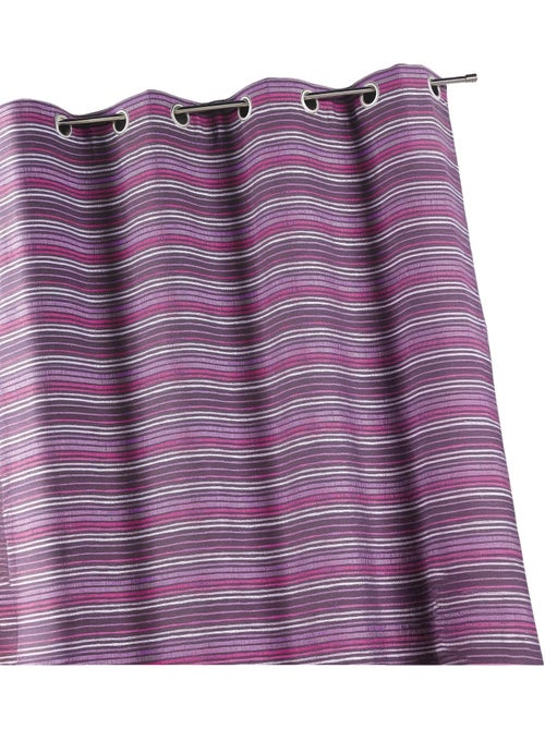 Rideau jacquard isolant à fines rayures - Kiabi