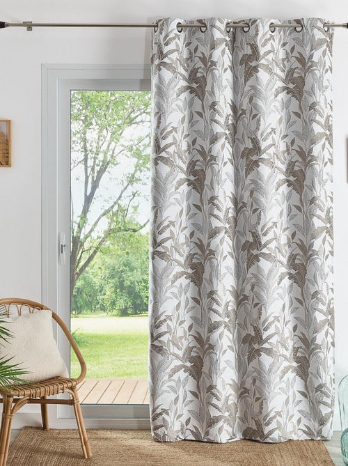 Rideau jacquard motif jungle - Kiabi