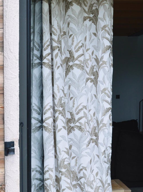 Rideau jacquard motif jungle - Kiabi
