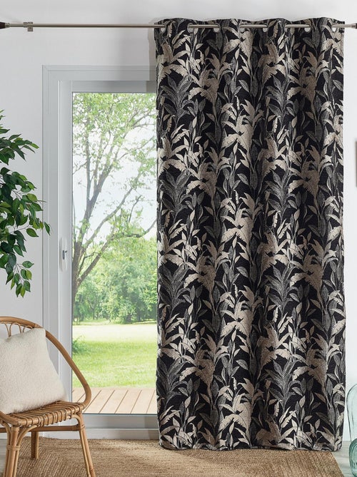 Rideau jacquard motif jungle - Kiabi