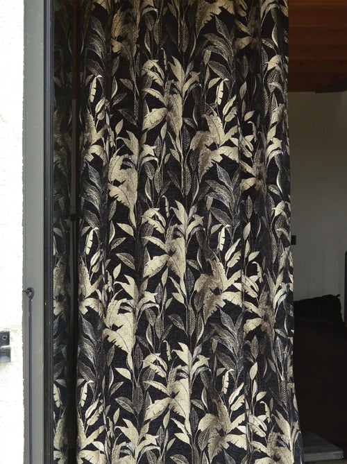 Rideau jacquard motif jungle - Kiabi