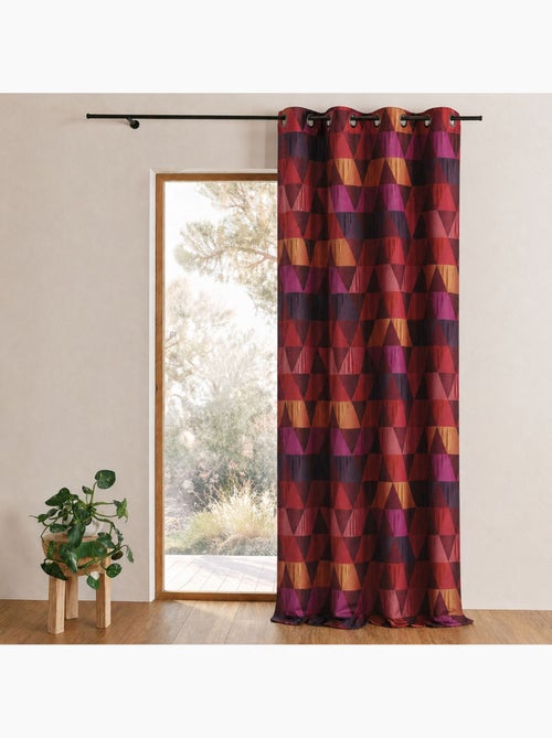 Rideau jacquard motif triangles - Kiabi