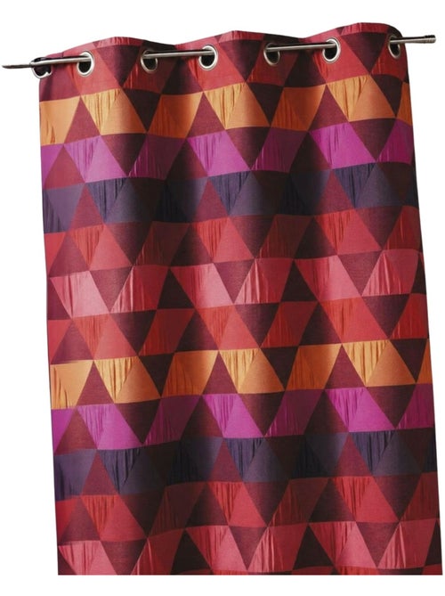Rideau jacquard motif triangles - Kiabi