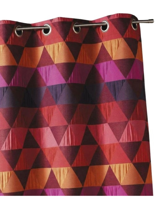 Rideau jacquard motif triangles - Kiabi