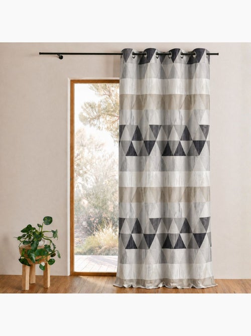 Rideau jacquard motif triangles - Kiabi