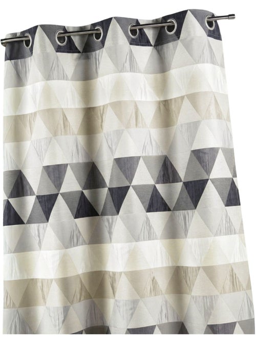 Rideau jacquard motif triangles - Kiabi