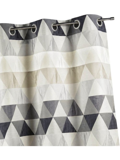 Rideau jacquard motif triangles - Kiabi