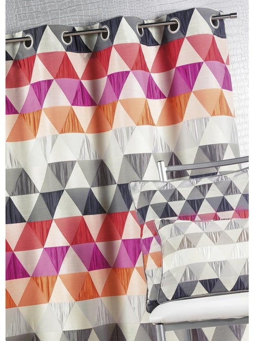 Rideau jacquard motif triangles - Kiabi