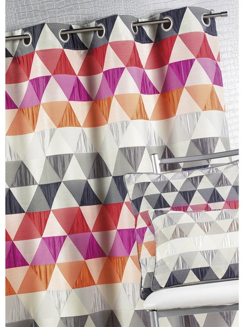 Rideau jacquard motif triangles - Kiabi