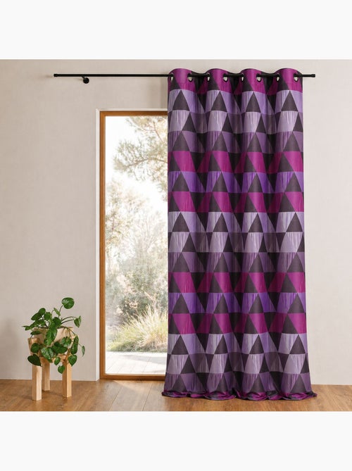 Rideau jacquard motif triangles - Kiabi