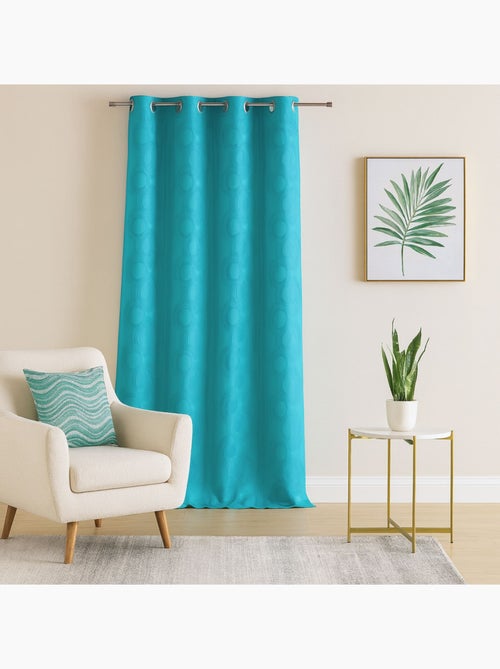 Rideau jacquard print cercle design - Kiabi