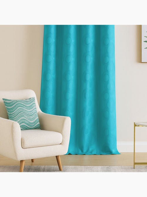 Rideau jacquard print cercle design - Kiabi