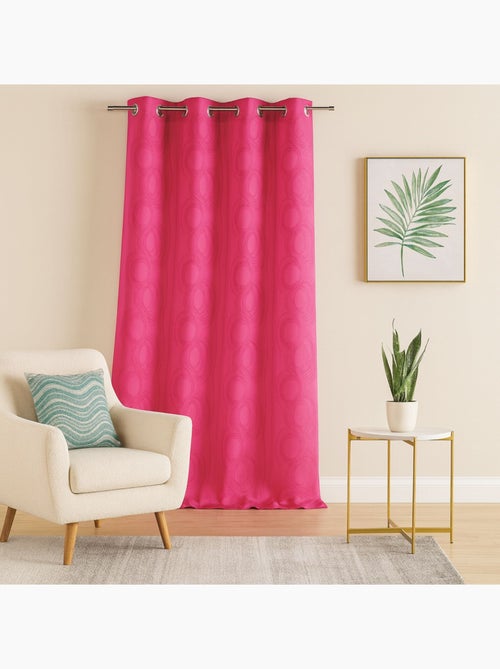 Rideau jacquard print cercle design - Kiabi