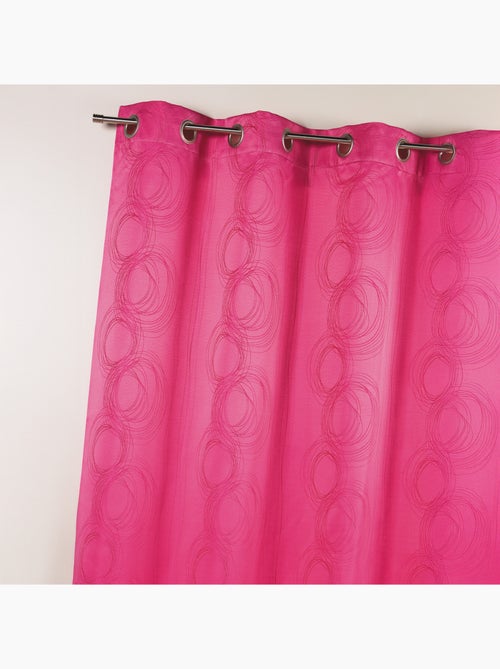 Rideau jacquard print cercle design - Kiabi