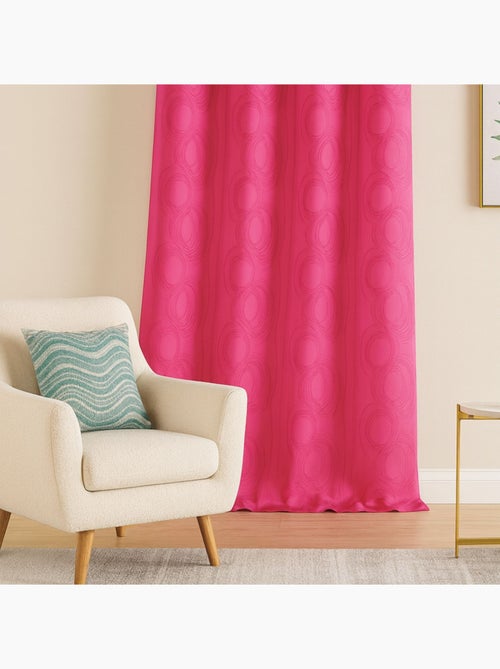 Rideau jacquard print cercle design - Kiabi
