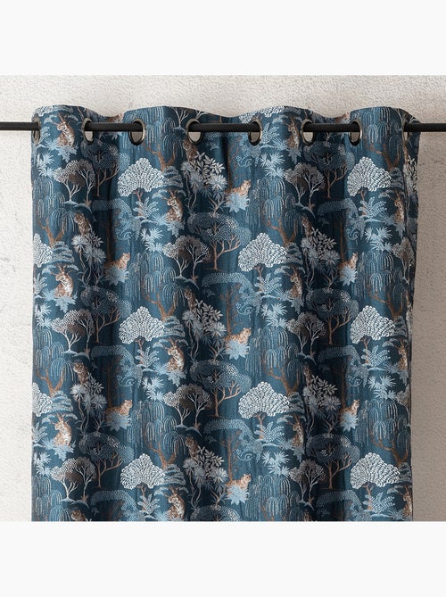 Rideau jacquard tamisant motif tigre japonisant - Kiabi Rideau jacquard tamisant motif tigre japonisant - Kiabi