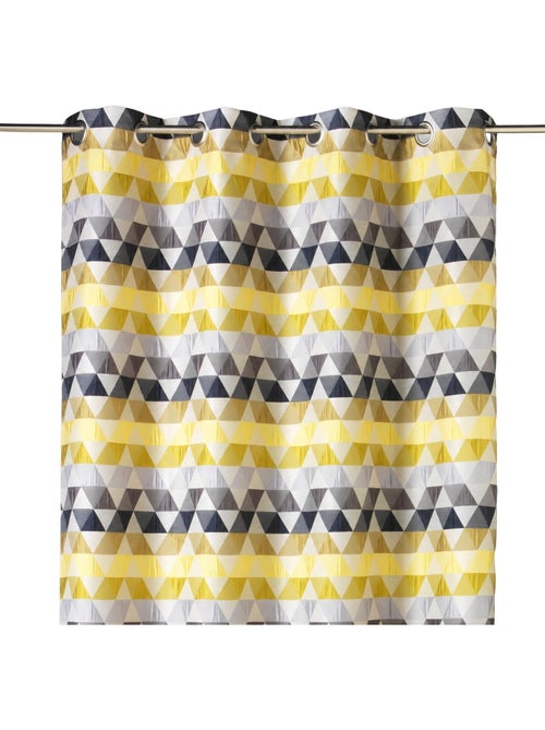 Rideau jacquard tamisant motifs triangles - Kiabi