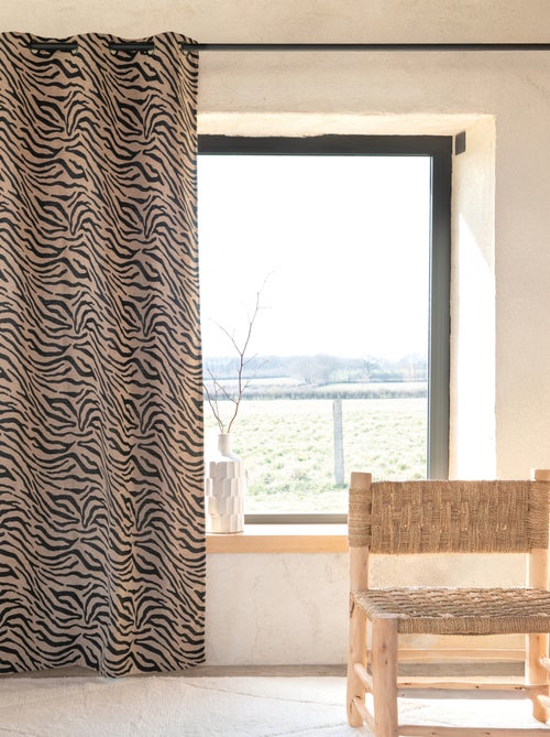 Rideau jacquard zèbre - Kiabi
