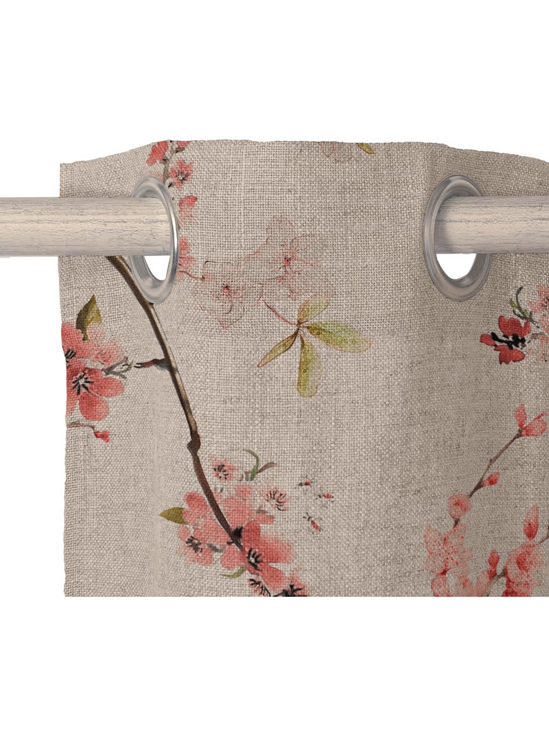Rideau lin Chinoiserie "Happyfriday" Multicolore - Kiabi