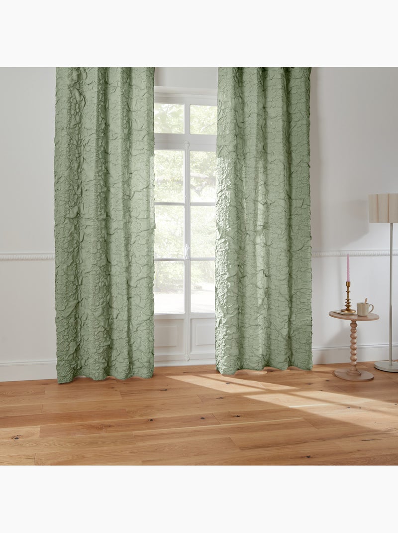 Rideau matelassé IRIS Vert - Kiabi