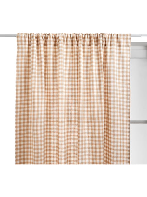 Rideau motif vichy en coton GROOVE - Kiabi