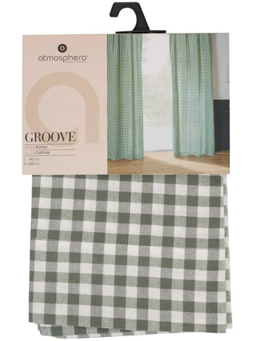 Rideau motif vichy en coton GROOVE - Kiabi