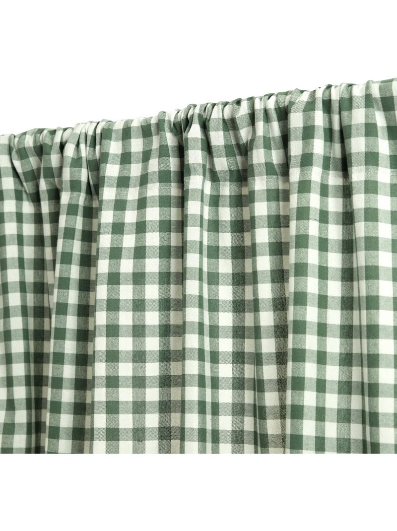 Rideau motif vichy en coton GROOVE Vert - Kiabi