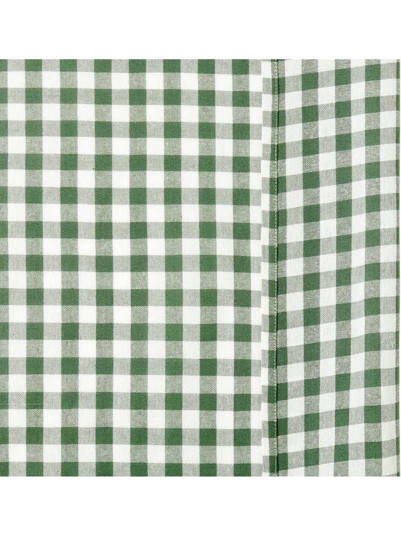 Rideau motif vichy en coton GROOVE Vert - Kiabi