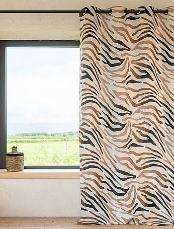 Rideau motif zèbre dégradé