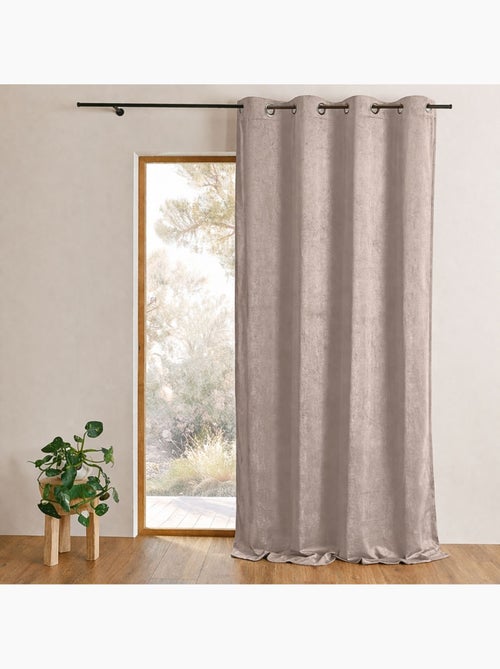 Rideau obscurcissant et isolant aspect velours - Kiabi