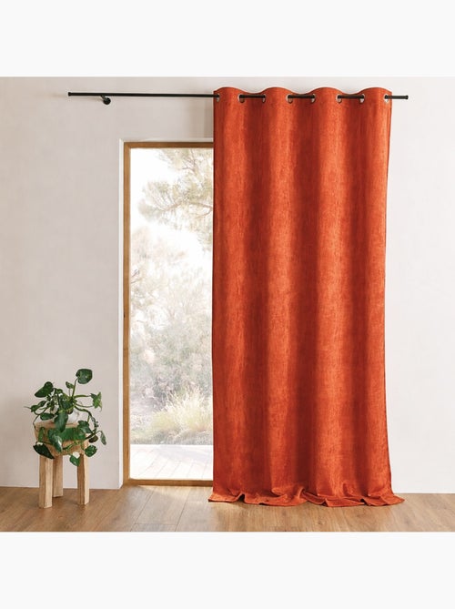 Rideau obscurcissant et isolant aspect velours - Kiabi