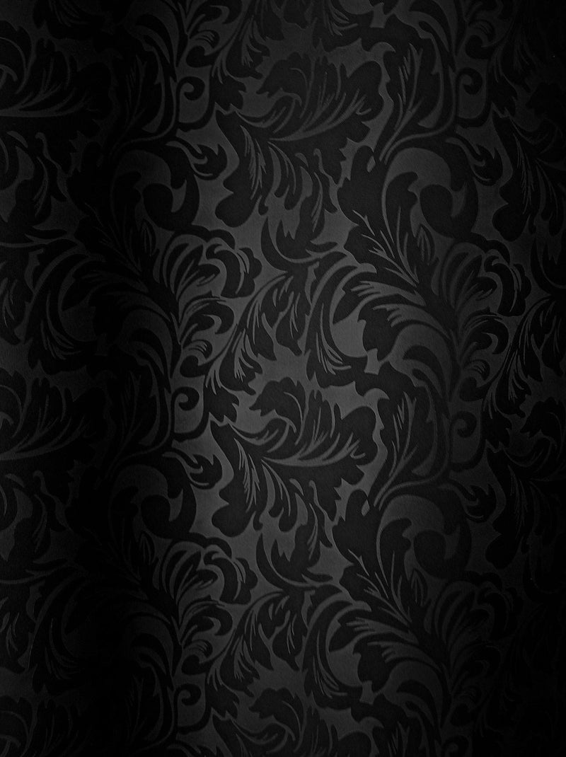 Rideau occultant à motifs tons sur tons 8 oeillets Noir - Kiabi