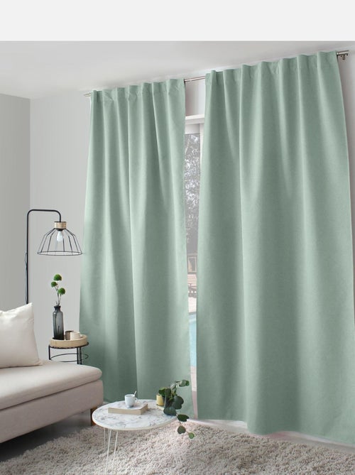 Rideau occultant aspect chambray - Kiabi
