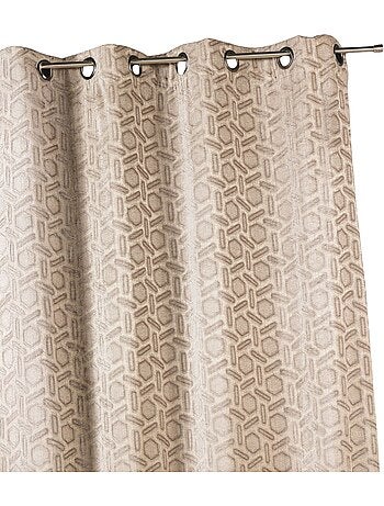 Rideau occultant en jacquard à motif géométrique