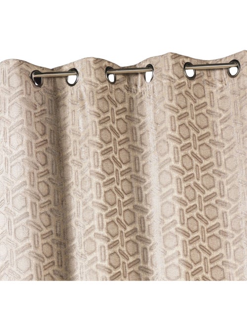 Rideau occultant en jacquard à motif géométrique - Kiabi Rideau occultant en jacquard à motif géométrique - Kiabi