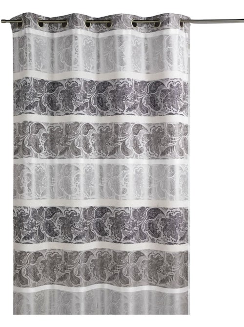 Rideau occultant en jacquard à rayures horizontales - Kiabi Rideau occultant en jacquard à rayures horizontales - Kiabi