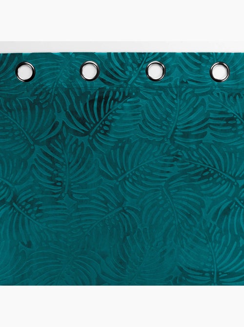 Rideau occultant en velours feuilles de monstera - Kiabi Rideau occultant en velours feuilles de monstera - Kiabi
