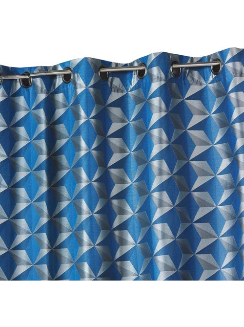 Rideau occultant jacquard à motifs géométriques - Kiabi