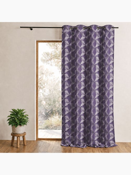 Rideau occultant jacquard à motifs géométriques - Kiabi
