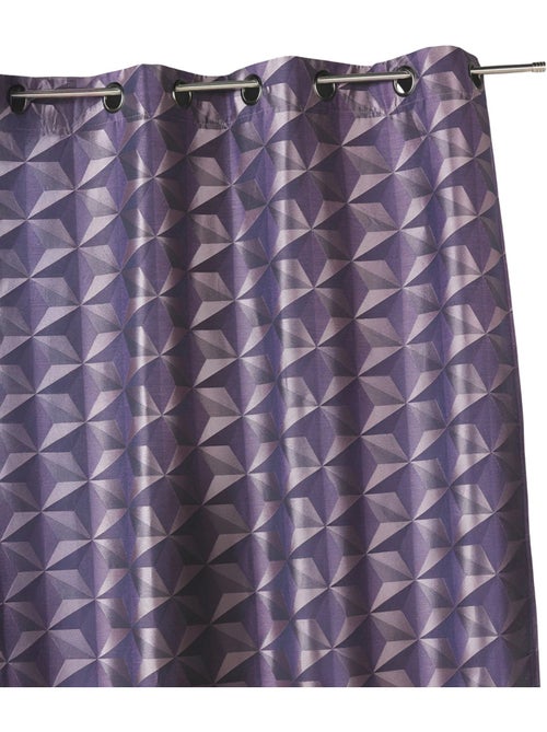 Rideau occultant jacquard à motifs géométriques - Kiabi
