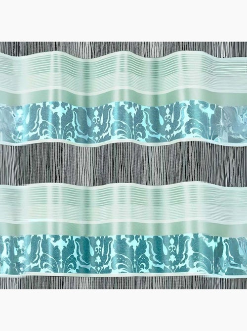 Rideau occultant jacquard à rayures horizontales colorées - Kiabi