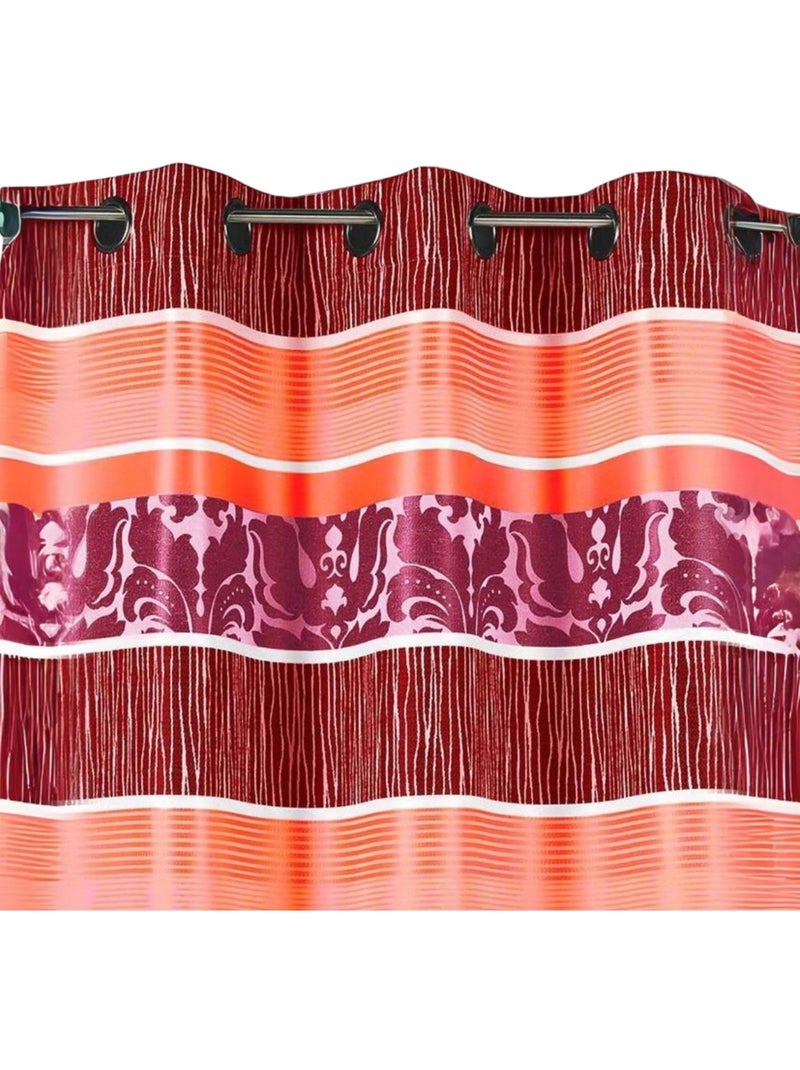 Rideau occultant jacquard à rayures horizontales colorées Rose fushia - Kiabi