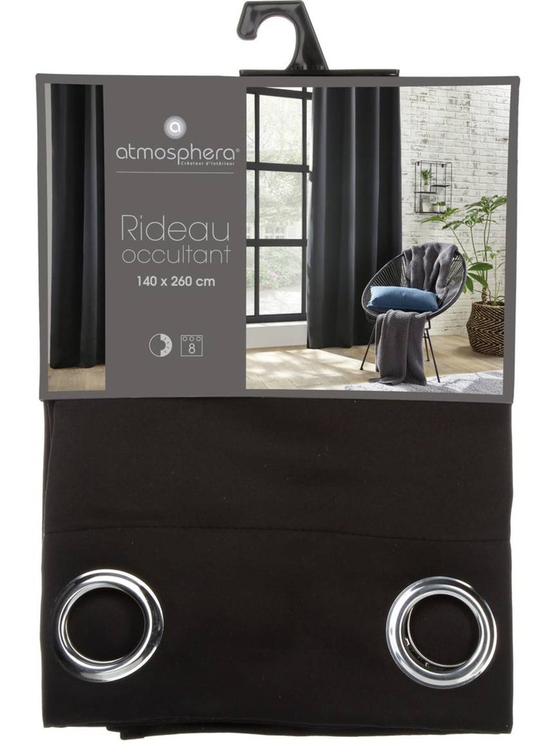 Rideau occultant ODELIE Noir - Kiabi