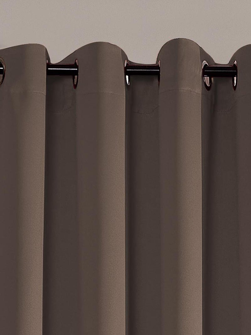 Rideau occultant pour chambre et salon Taupe - Kiabi