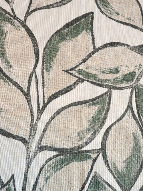 Rideau poly-lin imprimé feuilles aquarelle - Kiabi