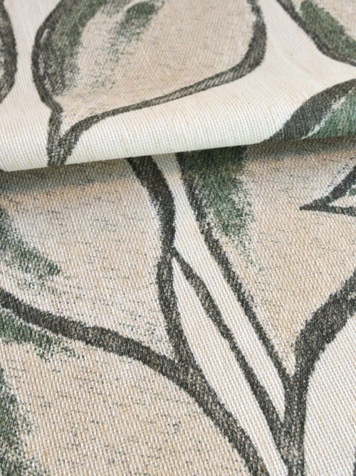 Rideau poly-lin imprimé feuilles aquarelle - Kiabi