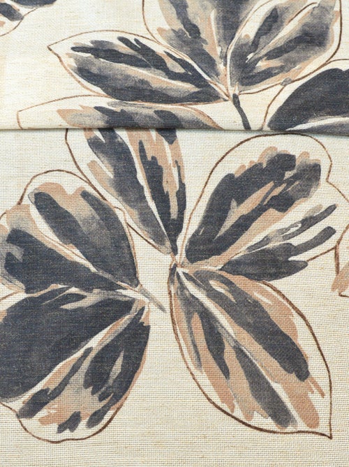 Rideau poly-lin imprimé fleur aquarelle - Kiabi