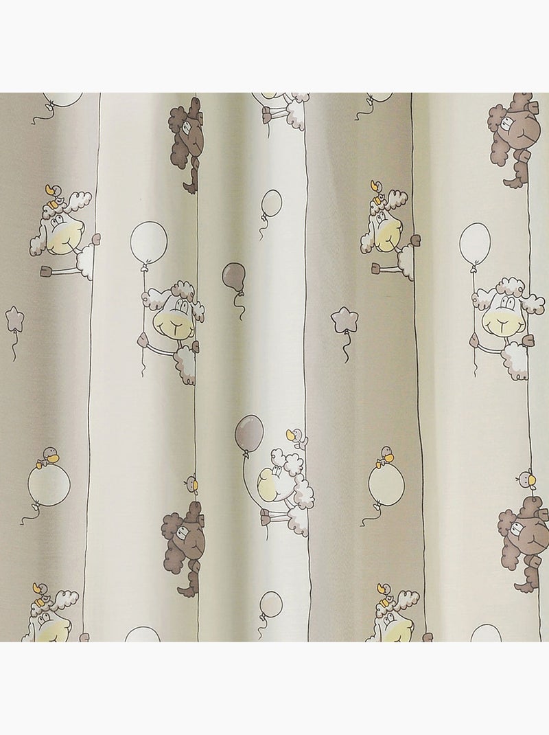 Rideau pour enfant imprimés "mouton" Beige - Kiabi