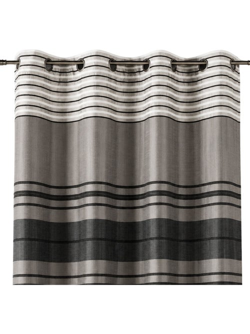 Rideau shantung rayure chenille - Kiabi